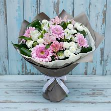 Букет цветов из:  Герберы, Альстромерии и Хризантемы #REPLACE_PRED# Ваче