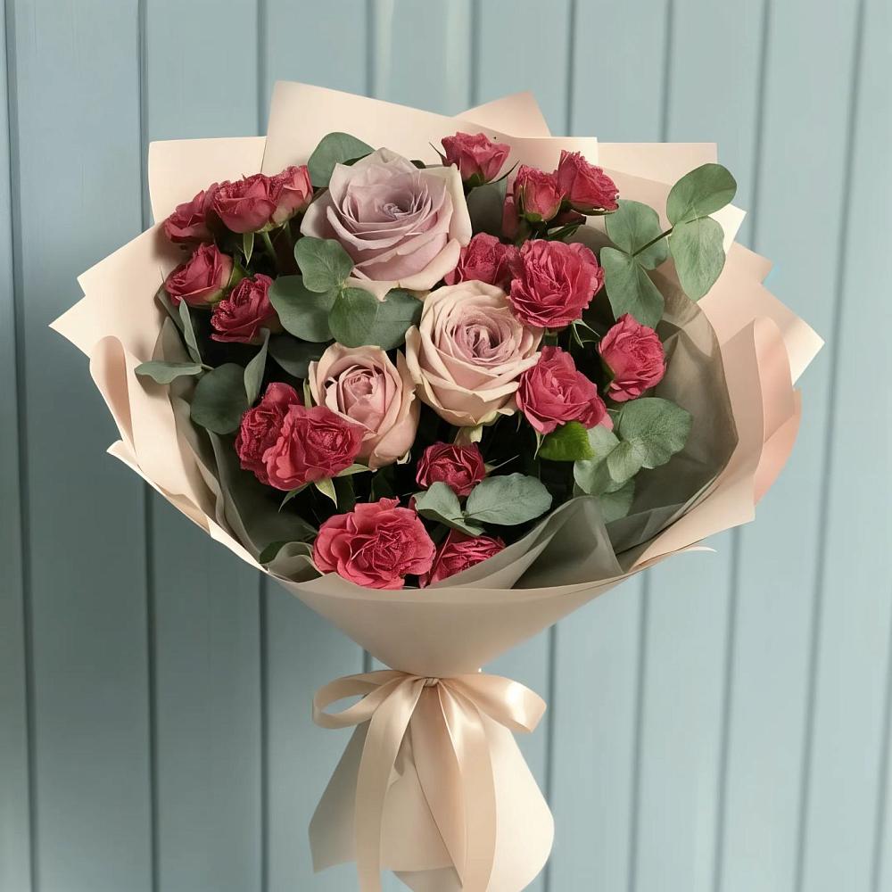 Букет цветов из: Гвоздики и Розы в Ваче