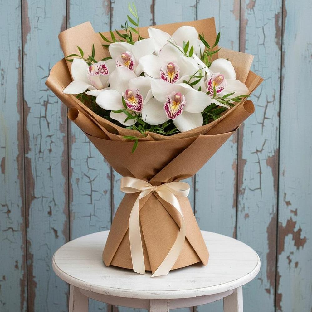 Букет цветов из: Орхидеи и Розы в Ваче