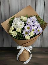 Букет цветов из:  Хризантемы и Розы в Ваче