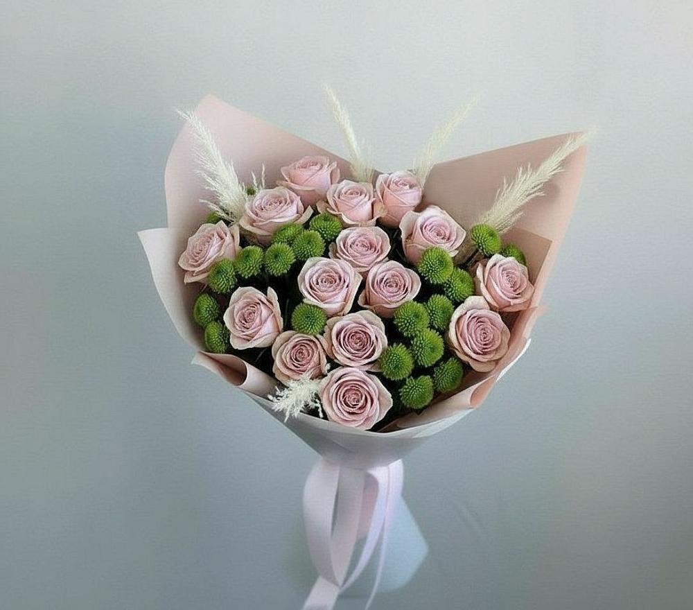 Букет цветов из: Розы и Хризантемы в Ваче