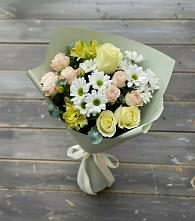 Букет цветов из:  Альстромерии, Розы и Хризантемы #REPLACE_PRED# Ваче